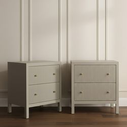 Ariana Large Beige Bedside Table Range