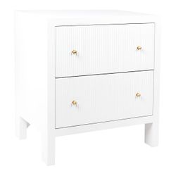 Ariana Large White Bedside Table Range