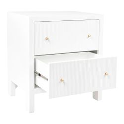 Ariana Large White Bedside Table Range