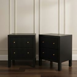 Ariana Small Black Bedside Table Range