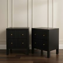 Ariana Small Black Bedside Table Range