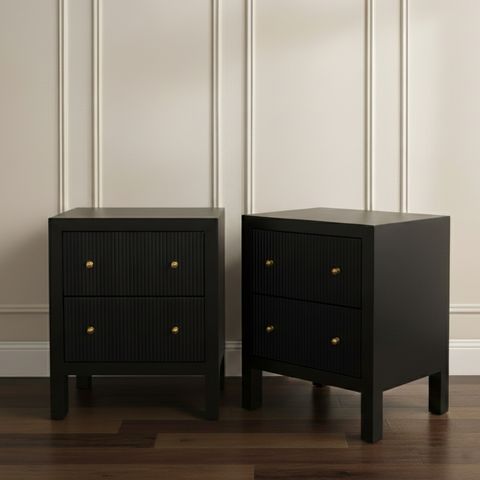 Ariana Small Black Bedside Table Range