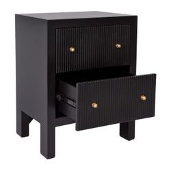 Ariana Small Black Bedside Table Range