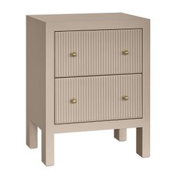 Ariana Small Beige Bedside Table Range