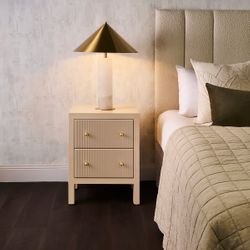 Ariana Small Beige Bedside Table Range