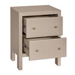 Ariana Small Beige Bedside Table Range