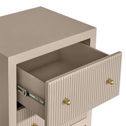 Ariana Small Beige Bedside Table Range