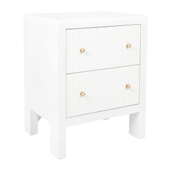 Ariana Small White Bedside Table Range