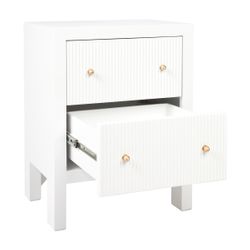 Ariana Small White Bedside Table Range