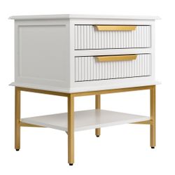 Aimee Small White Bedside Table Range