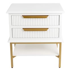 Aimee Small White Bedside Table Range