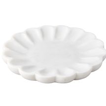 Stellar Marble Round Tray - White