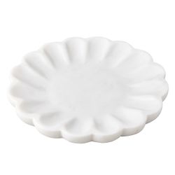 Stellar Marble Round Tray - White