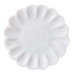 Stellar Marble Round Tray - White