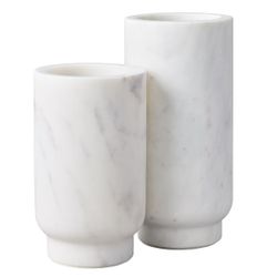 Aries Marble Vase - Small White