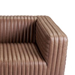 Granger 3 Seater Sofa - Dark Brown Leather - OUTLET NSW
