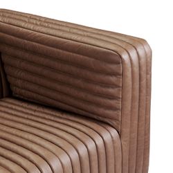 Granger 3 Seater Sofa - Dark Brown Leather - OUTLET NSW