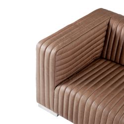 Granger 3 Seater Sofa - Dark Brown Leather - OUTLET NSW