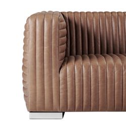 Granger 3 Seater Sofa - Dark Brown Leather - OUTLET NSW