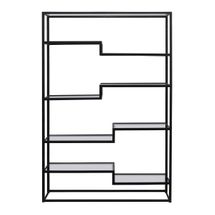 Mistique Glass Shelving Unit - Black