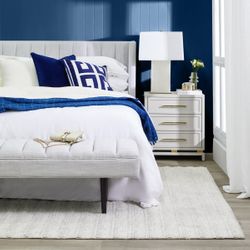 Pearl Large Grey Bedside Table Range