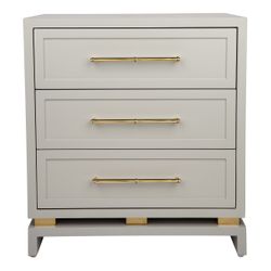 Pearl Large Grey Bedside Table Range