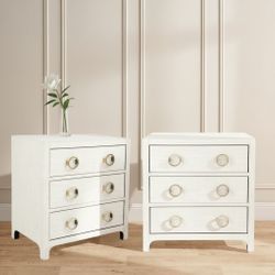 Astley Natural Upholstered Bedside Table Range