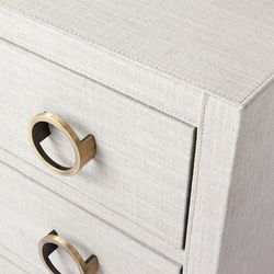 Astley Natural Upholstered Bedside Table Range