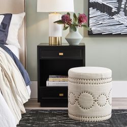 Logan Small Black Bedside Table Range