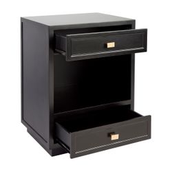 Logan Small Black Bedside Table Range