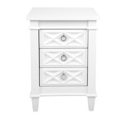Plantation Small White Bedside Table Range