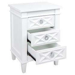Plantation Small White Bedside Table Range