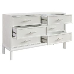 Jill 6 Drawer Chest - White