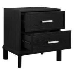 Jill Bedside Table - Small Black