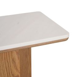Barlow Marble Console Table - Natural Oak