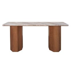 Barlow Marble Console Table - Walnut