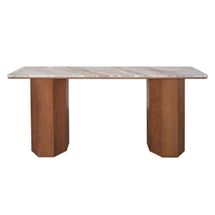 Barlow Marble Console Table - Walnut