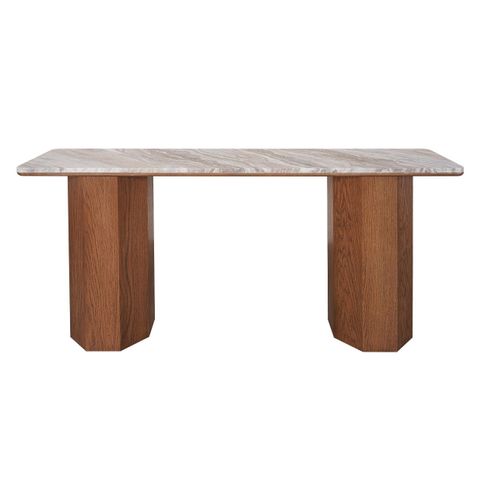 Barlow Marble Console Table - Walnut