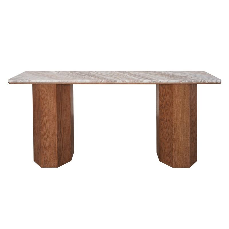 Barlow Marble Console Table - Walnut