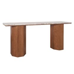 Barlow Marble Console Table - Walnut