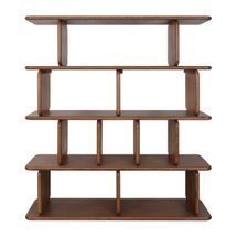 Tudor Oak Shelving Unit - 4 Tier Walnut
