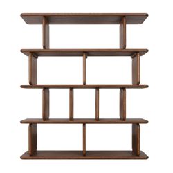 Tudor Oak Shelving Unit - 4 Tier Walnut