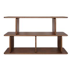 Tudor Oak Shelving Unit - 2 Tier Walnut