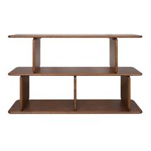 Tudor Oak Shelving Unit - 2 Tier Walnut