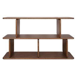 Tudor Oak Shelving Unit - 2 Tier Walnut