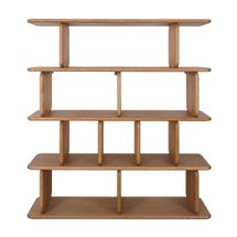 Tudor Oak Shelving Unit - 4 Tier Natural