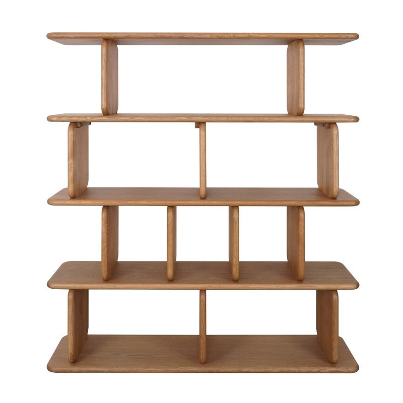 Tudor Oak Shelving Unit - 4 Tier Natural