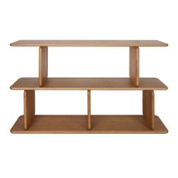Tudor Oak Shelving Unit - 2 Tier Natural