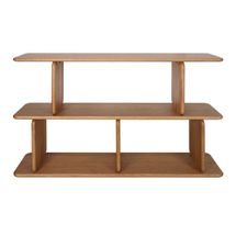Tudor Oak Shelving Unit - 2 Tier Natural