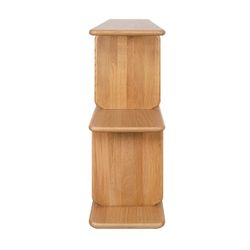 Tudor Oak Shelving Unit - 2 Tier Natural